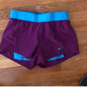 Nike double layer shorts size xs